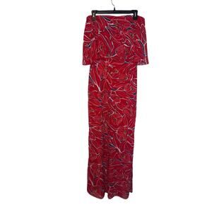 NWT Amanda Uprichard‎ Topanga Jumpsuit in Red Floral Size Small
